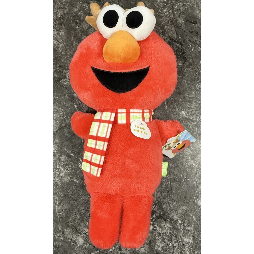 Sesame Street ELMO Baby's First Plush 16" Stuffed Animal‎ Rattle NWT